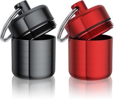 Ear Plug Carrying Case Keychain 2 Pack , Small Waterproof Metal Earplug Case ...