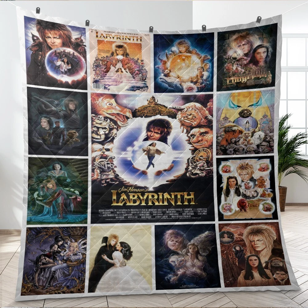 Labyrinth Quilt, Labyrinth 80s Movie Quilt Blanket Magic Dance