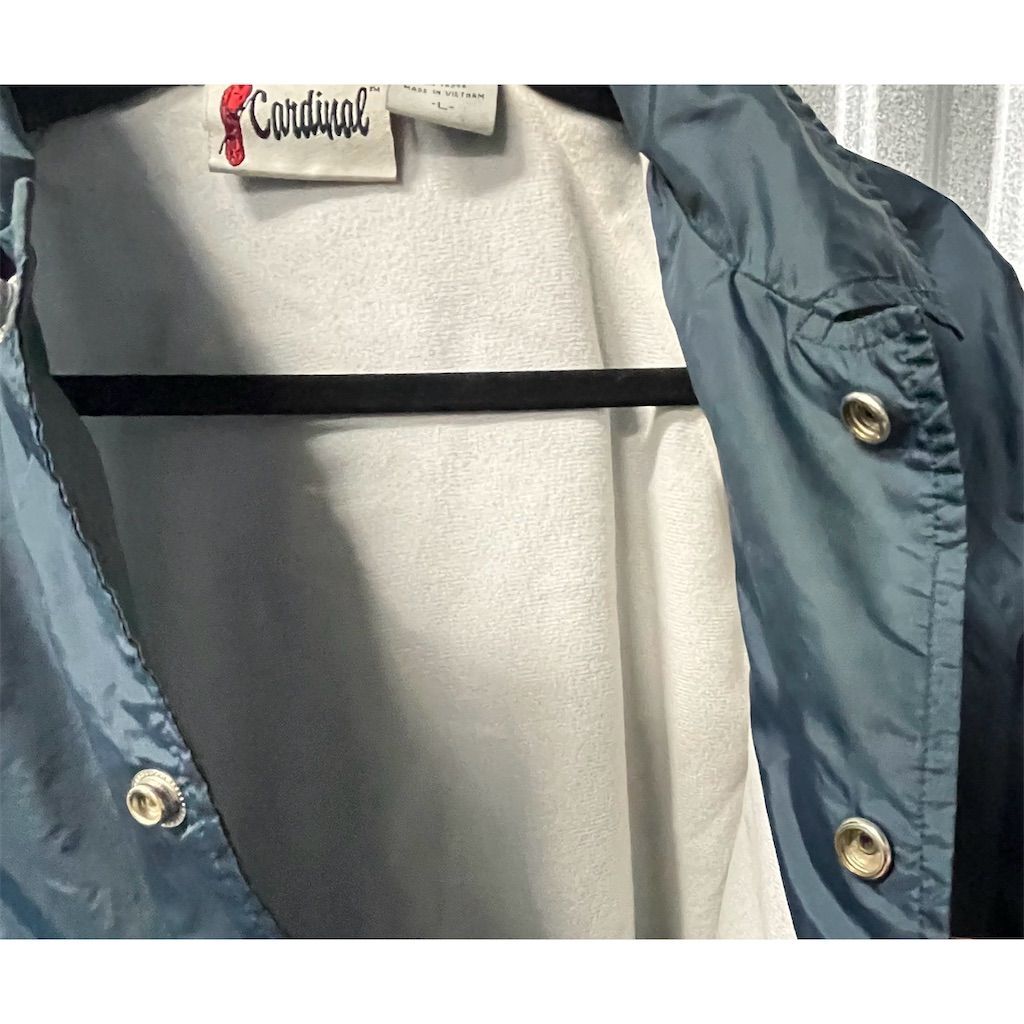 Cardinal VTG Windbreaker Men's Large Blue Jacket Snap Front