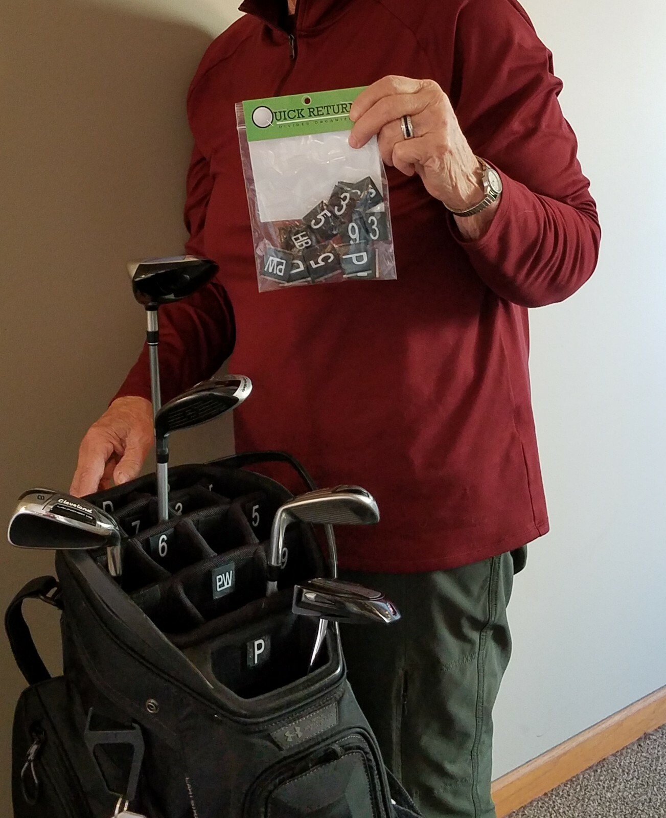 Golf Bag Club Organizer. Golf Accessories. Golf Club Organizer For Bag