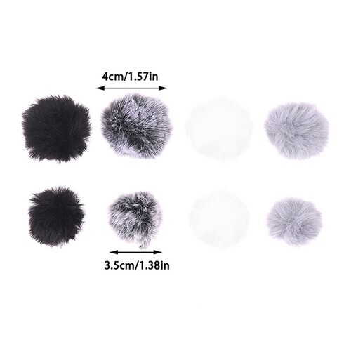 Universal Furry Microphone Wind Protector Mini Mic Windscreen Protective Case - Bild 1 von 19
