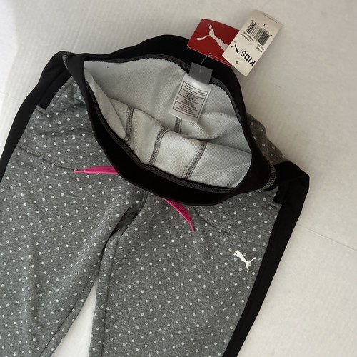 Girl's Puma Sweatpants Size Large Pink, Black And Light Grey Activewear, Comfort - Picture 4 of 7
