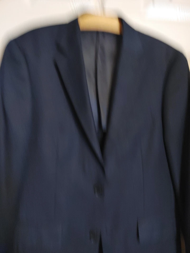 Blazer Traje Chaqueta Para Hombre Alfani Calce Ajustado 38R Manga Larga Azul Marino Muesca Lana Usado en Excelente Condición Foto 2 de 4