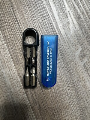 Key Chain Screwdriver Set 2 Straight 1/8'' & 3/16'' Wide Bits And PH1&PH2 Phillips