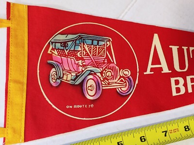 1) VINTAGE AUTO MUSEUM BRIDGEWATER, N.Y. PENNANT, 17.5