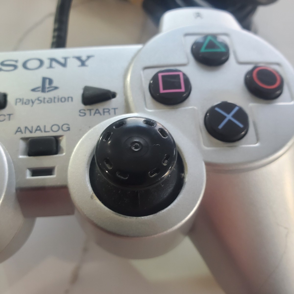 Sony PlayStation 2 PS2 DualShock 2 Controller Silver Genuine OEM