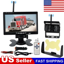 1080P Wireless Rear View Backup Camera 7" Car Monitor for Trailer Truck US