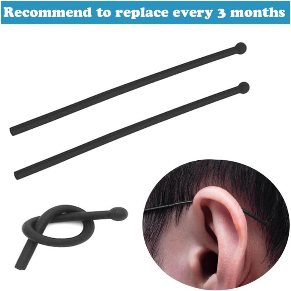 10Pairs Silicone Eyewear Slip Sets Black Ear Hook Anti Slip Tip Holder