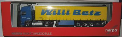 Herpa 306560 DAF XF SSC Euro 6 Gardinenplanensattelzug Willi Betz 1:87 Spur H0