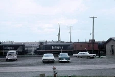 Fort Worth & Denver EMD SW1200 607 & Caboose 72 in yards at Fort Worth, TX 1967