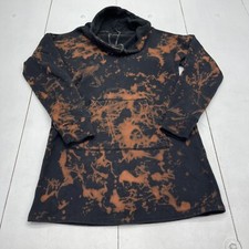 Tahari Black Bleached Cowl Neck Sweater Dress Women’s Size XS