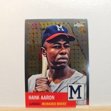 2022 TOPPS Chrome Platinum Anniversary Baseball Hank Aaron base card # 44