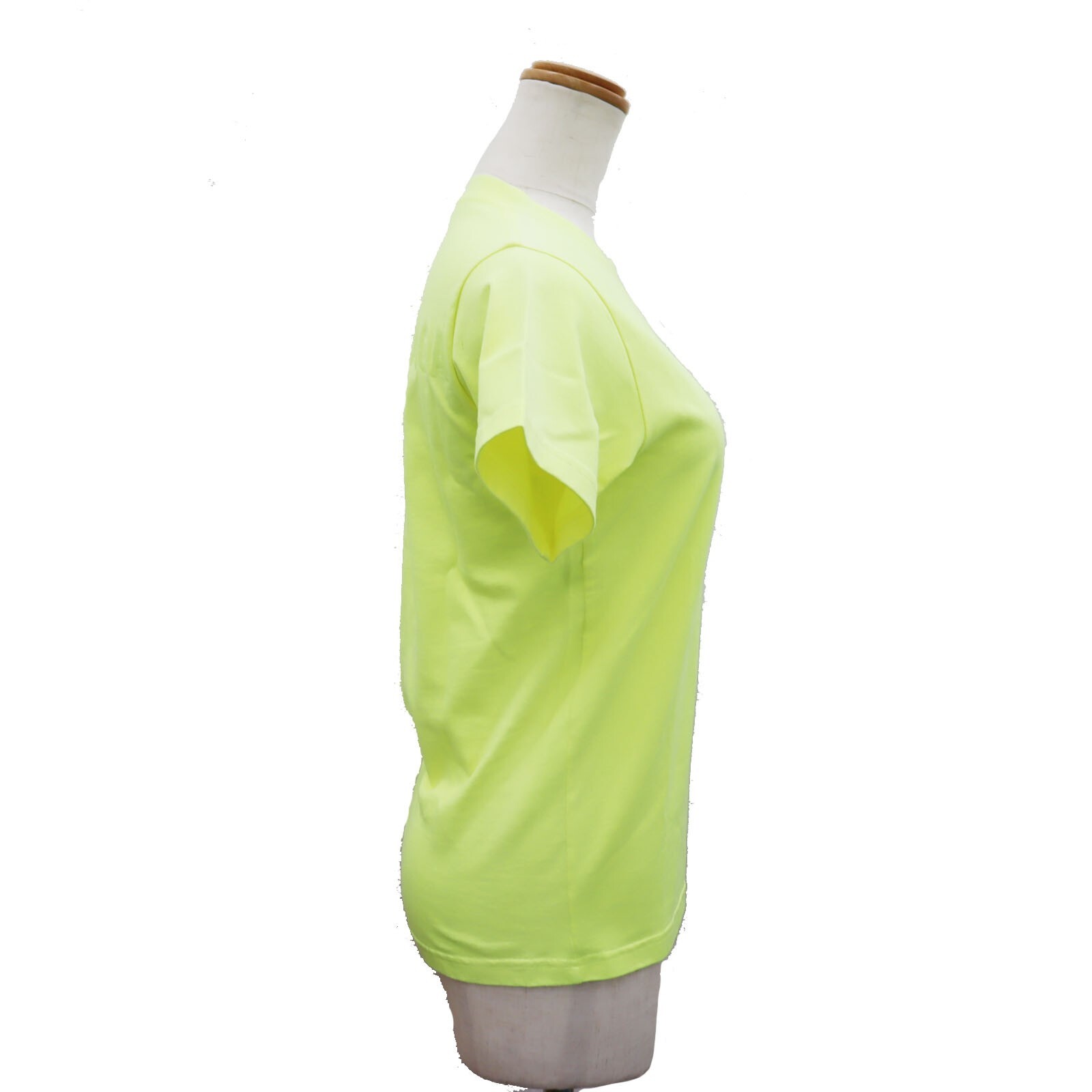BALENCIAGA Short Sleeve T-shirt Tops XS Fluorescent Yellow #AH677 S thumbnail 3