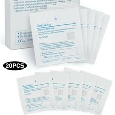 20 Packs Calcium Alginate Wound Dressing 4''x4'' Sterile Pad Non-Stick Padding