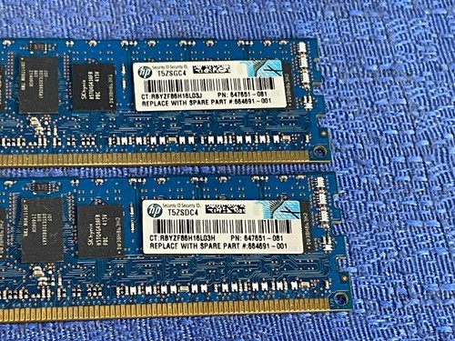 Lot of 2 SK Hynix 8GB 1Rx4 PC3-12800R-11-12-C2 HMT41GR7AFR4C-PB T8 AD ( 16 GB ) - Picture 3 of 7