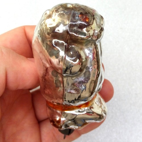 Rare Vintage Ukrainian Glass Christmas Tree Ornament Xmas Decoration Old Bulldog - Picture 9 of 9