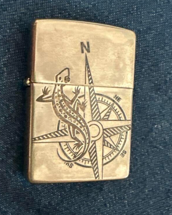 Used Zippo Marlboro Brand Lighter Adventure Team Lizard