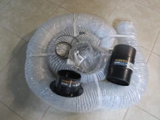 PowerTec 4 in. x 20 ft.  PVC Dust Collection Hose Vue Heavy Duty 70143 & Extras!