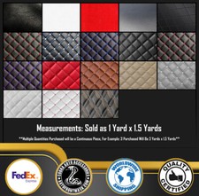 Diamond Pattern Stitch Jdm Vip Car Interior Material 1 Yard X 1.5 Yards