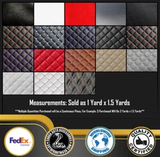 DIAMOND Pattern Stitch JDM VIP CAR INTERIOR Material 1 Yard x 1.5 Yards