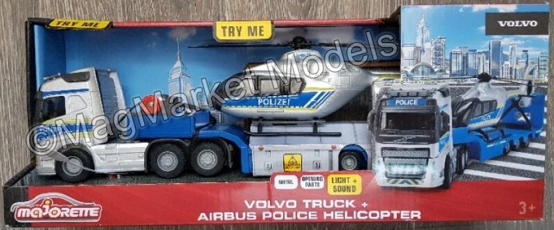 MAJORETTE · VOLVO TRUCK & AIRBUS POLICE HELICOPTER · GRAND SERIES · BRAND NEW - Image 2 of 4
