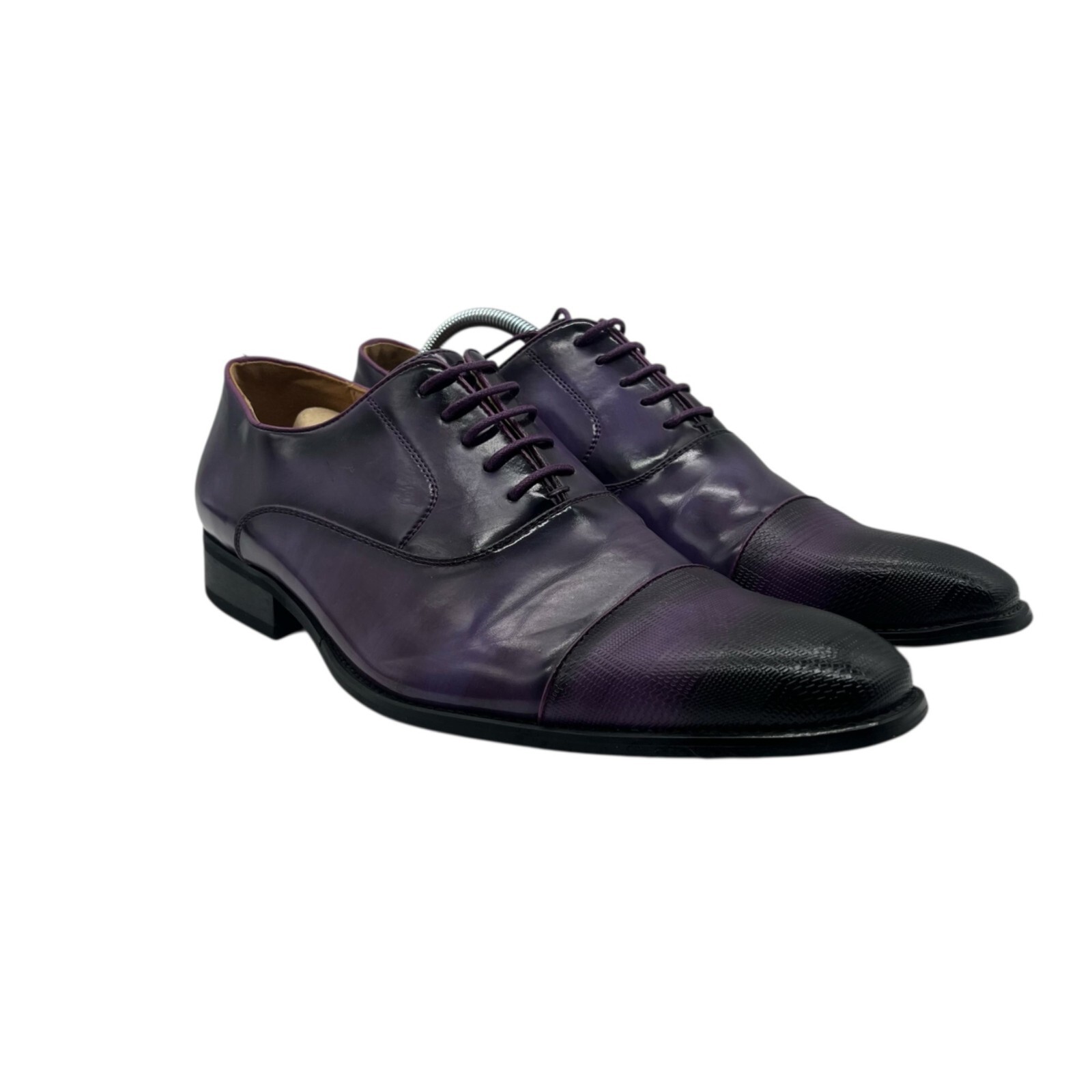 SAOLA Scarpe eleganti uomo Oxford taglia 13 pelle viola Amali Conrad