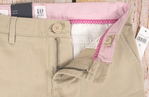 NWT Girls GAP Kids Skinny Chino Pants Adjustable Waist Low Rise Slim Leg -585437 - Picture 3 of 5