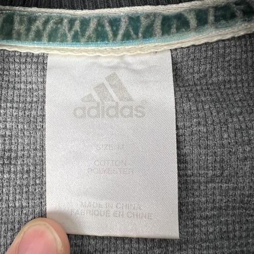 Adidas Full Zip High Neck Jumper Mens M Grey/Blue 58/69 - Picture 3 of 10