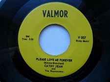CATHY JEAN ROOMMATES 45 'LOVE ME FOREVER' USA VALMOR1960 TEEN DOO WOP 70S RE M-