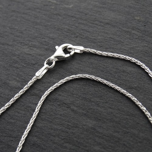 Sterling Silver 1mm SPIGA Wheat Chain Necklace 030 Italy 16"- 30" - Picture 3 of 17