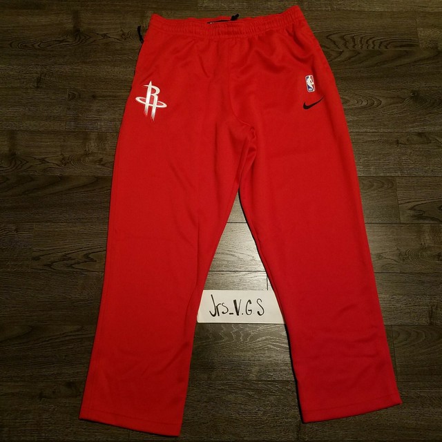 HOUSTON ROCKETS NIKE NBA Warm up Sweatpants Red Basketball Pants fleece