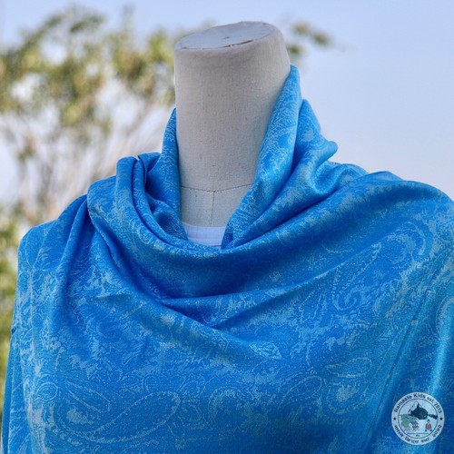 Pashmina Chal "Muhaan (मुहान)" - Hecho A Mano En Nepal, Único - Imagen 10 de 22