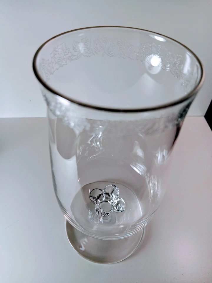 Lenox 水晶 Moonspun 冰茶杯 高脚杯 铂金装饰 手工蚀刻 2 件套 — 第 2/4 张图片