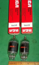 (2) RCA 6KM6 Beam Power Tubes NOS Same Codes! Black Plates! Test Strong!