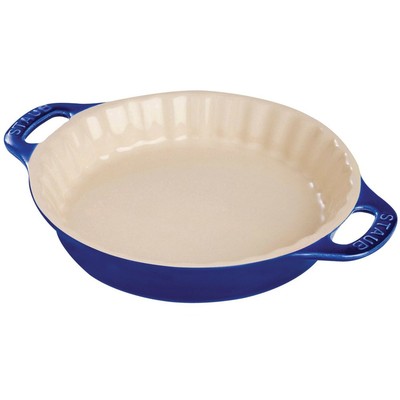 STAUB Ceramics Bakeware-Pie-Pans Dish, 9'', 9-inch, Dark Blue