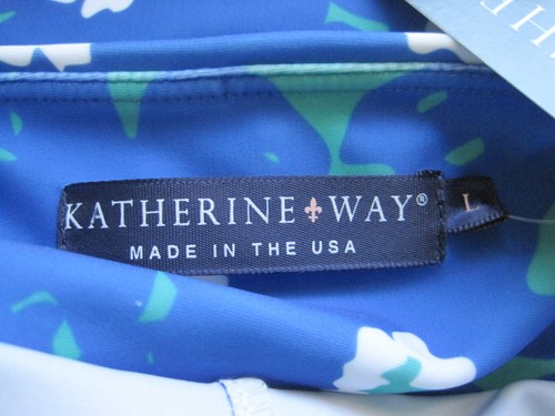 Katherine Way Golf Tennis Fashion Skort Blue Floral Ladies Large XL NEW - 第 6/8 張圖片