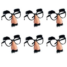 PPXMEEUDC 6 PCS Disguise Glasses with Funny Nose with Eyebrows and Mustache P...