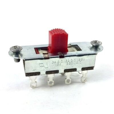 (1) Red Button 3-way Slide Switch for Fender Mustang  Guitar EP-0261-026