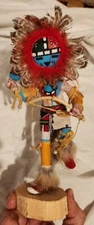KACHINA DOLL Signed By R Mitchell 9" made in USA, SUN DANCER