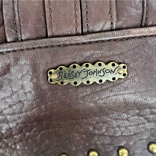 Betsey Johnson Pebbled Leather Studded Mini Flap Bag - Picture 6 of 11