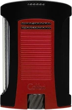 Colibri Daytona Single Jet Flame Cigar Lighter - Black and Red - New