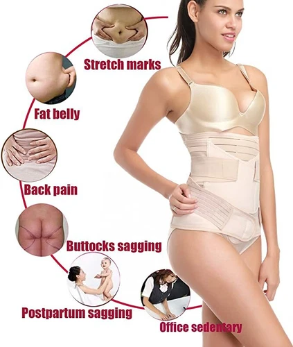 C-Section After Birth Corset Back Support Body Shapers Postparrtum Recovery Belt - Picture 3 of 21