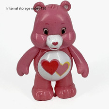 Vintage Care Bears Love-a-Lot Bear Pink PVC Figurine Toy Collectible