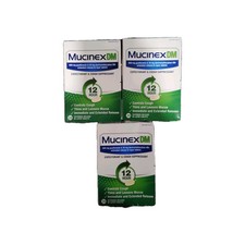 Mucinex DM 600mg Guaifenesin Expectorant 20ct LOT OF 3 1/28 Dented Boxes