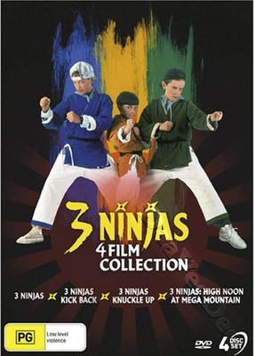 3 Ninjas Collection NEW PAL/NTSC 4-DVD Set Jon Turteltaub Victor Wong