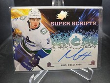 21-22 UD SPx Hockey Super Scripts Auto SS-NH Nils Hoglander