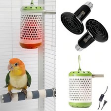 Bird Cage Heater for Parakeets Chickens Parrots - Thermostatic Socket, No-Lig...