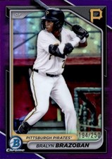 2024 Bowman Draft #BDC-124 Bralyn Brazoban Chrome Purple Refractor #/250