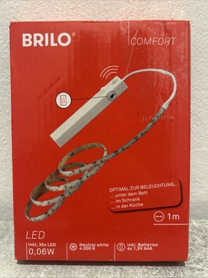 Brilo LED Streifen mit Bewegungssensor indirekte Beleuchtung 1m, Batteriebetrieb