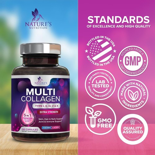 Multi Collagen Peptides Supplement - Hydrolyzed Types I, II, III, V & X Multi - Picture 11 of 14